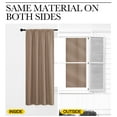thumbnail image 6 of NICETOWN Blackout Curtains for Bedroom Thermal Insulated Rod Pocket Noise Reducing Drapes, W42 x L45, Set of 2, Cappuccino, 6 of 7