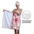 thumbnail image 5 of Colevkie 2 Pieces Women's Bath Wrap Set Shower Skirt & Hair Drying Cap Printed Florals Pattern for Home Use Bathroom Sauna Beach Soft Adjustable Portable, 5 of 8