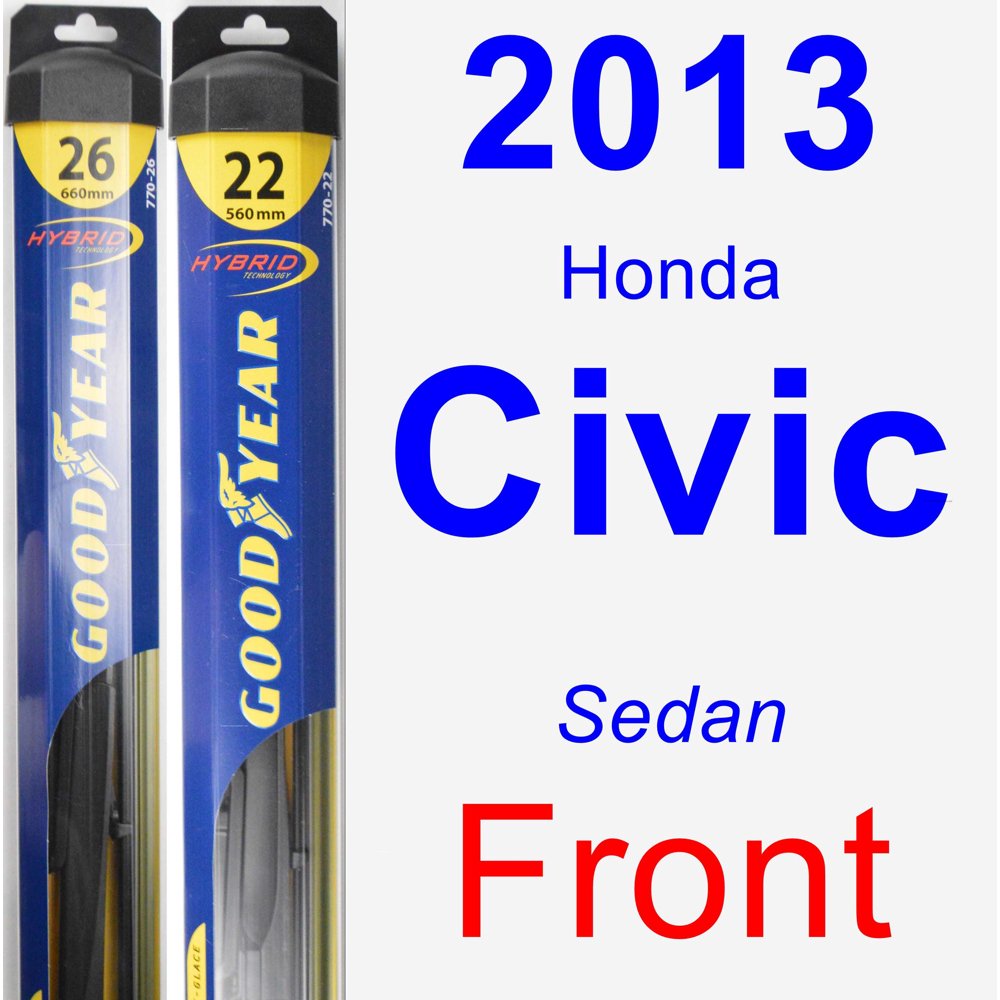 2013 Honda Civic Wiper Blade Set Kit Front 2 Blades Hybrid 