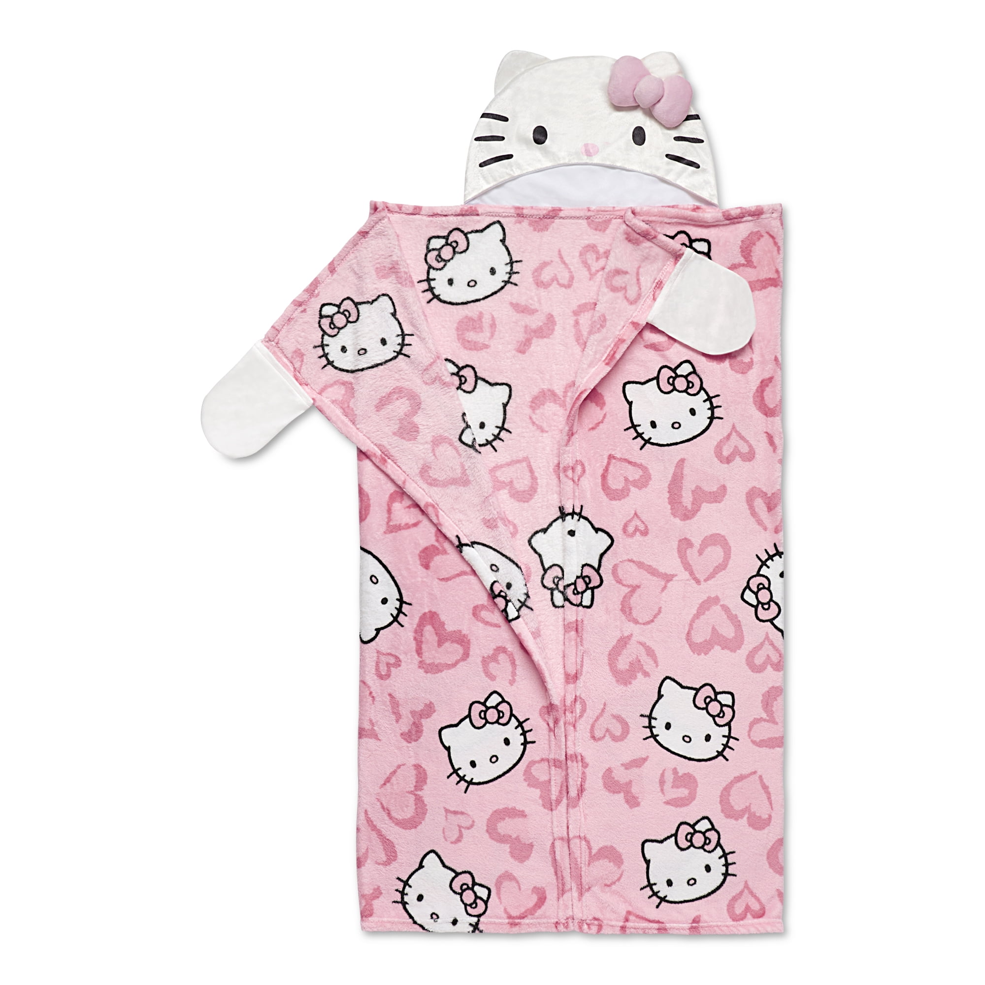 Hello Kitty Designer Kitty Hooded Throw 40x50 inches