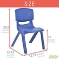 thumbnail image 3 of JOON Stackable Plastic Kids Learning Chairs, 20.5x12.75X11 Inches, The Perfect Chair for Playrooms, Schools, Daycares and Home, Dark Blue, (2-Pack), 3 of 8