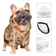 thumbnail image 3 of Fotbe Fall Autumn Print Small Dog Sweater Hoodies Pet Grey Hooded Soft Fleece Sweatshirts with Pocket Fall Winter Puppy Cat Sweaters Warm Clothes-X-Small, 3 of 7