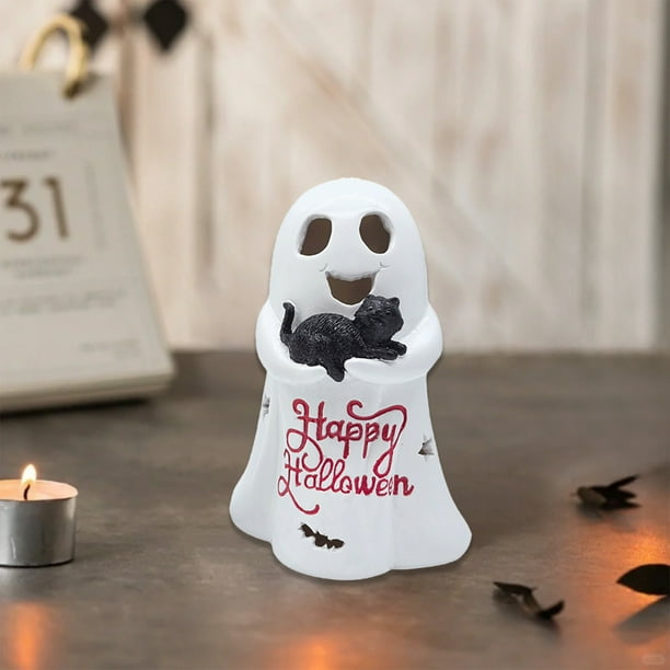 Decoraciones de Halloween, adornos de Halloween, regalos de Halloween, lindo adorno de resina fantasma para Halloween, decoraciones para fiestas, resina fantasma