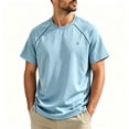 thumbnail image 5 of Fwqbns Men's Raglan Sleeve Quick Dry T-Shirt Moisture Wicking Athletic Workout Tee Short Sleeve Running Shirt Light Blue, 5 of 5