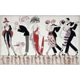 thumbnail image 2 of Barbier, Georges 32x22 Black Ornate Wood Framed with Double Matting Museum Art Print Titled - The Tango, 2 of 4