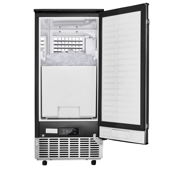 80 Lbs/Day Built-in Undercounter Ice Maker, Reversible Door Ice Machine, Under Counter Ice Maker for Bar/Restaurant