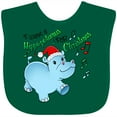 thumbnail image 3 of Inktastic I Want a Hippopotamus for Christmas Hippo in Santa Hat Boys or Girls Baby Bib, 3 of 4