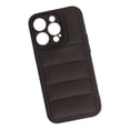 thumbnail image 2 of Funda para teléfono con diseño de chaquetas de plumas negras, piel sintética, suave, protectora para iPhone 14 Pro, 2 of 13