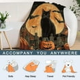thumbnail image 2 of Halloween Throw Blanket Twin Pumpkin Cat Blanket for Women Men Adult Lightweight Fuzzy Soft Cozy Fleece Blankets and Throws Couch Sofa Bed Decorative Blanket 60x80, 2 of 4