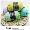 thumbnail image 3 of 4-strand milk cotton wool ball medium thick thread crochet doll scarf shoes handmade DIY knitting material bag,Coffee 34, 3 of 9