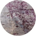 thumbnail image 1 of Ahgly Company Indoor Round Mid-Century Modern Silver Pink Oriental Area Rugs, 6' Round, 1 of 6