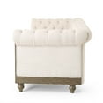 thumbnail image 5 of Harper & Bright Designs 3-Seat Chesterfield Sofa with Rolled Arms, Upholstered Mid-Century Loveseat Sofa with Padded Seat, Button Tufted Sofa with Nailhead Trim, Beige, 5 of 11