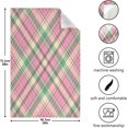 thumbnail image 3 of GZHJMY Pink Green Plaid Kitchen Dish Towel 1 Pack, Soft Absorbent Dishcloths Reusable Hand Towel Washable Tea Towels for Home Kitchen Bar Table Decor, 28 x 18 Inch Washcloths Decorative Towels, 3 of 7