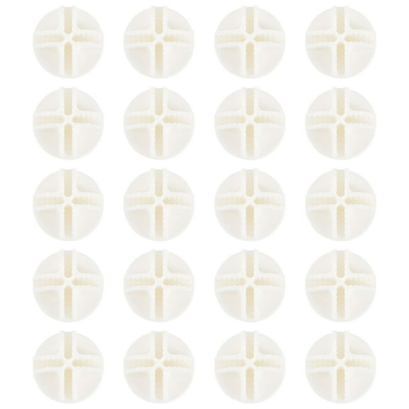 FONDOTIN Modular Design Connectors ABS White 20Pcs 1.5X1.5X0.2In