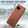 thumbnail image 5 of Dteck Case for Google Pixel 9A,Slim Premium Canvas Grain PU Leather,Soft TPU Bumper,Non-Slip Anti-Scratch Shock-Absorbent,Protective Phone Cover for Google Pixel 9A,Brown, 5 of 8
