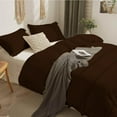 thumbnail image 3 of D.N.G. BEDDINGS 5 Piece Boho Chic Pom Pom Comforter, All Season Down Alternative Bedding Comforter with 4 Pillow Shams (Oversized Super King Size, Chocolate) 800 Thread Count, Egyptian Cotton., 3 of 6