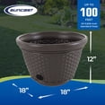 thumbnail image 4 of Suncast 100' Wicker Garden Hose Caddy Storage Holder Pot, Java (3 Pack), 4 of 11