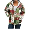 thumbnail image 4 of zaveiop Ugly Christmas Hoodies Women Xmas Tops Zip up Hooded Sweater Funny Christmas Vacation Sweatshirt Graphic Hoodies Cardigan (Z-Green, M), 4 of 7