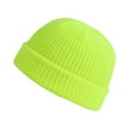thumbnail image 3 of Domzle Short Fisherman Beanie for Men Women Warm Winter Hats Knit Cuffed Beanies Skull Cap Acrylic Watch Hat Green, 3 of 3
