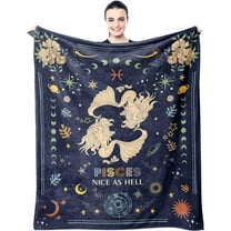 Pisces Gifts Blanket 50"x60" - Pisces Gifts Women - Pisces Zodiac Gifts - Gifts for Pisces Women - Pisces Birthday Gifts - Astrology Gifts for Women - Zodiac Gifts,Constellation Horoscope Gift