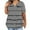 Gray, variant on Frostluinai Plus Size Shirts for Women V Neck Striped T Shirts Short Sleeve Color Block Tunic Tops Casual Loose Blouses Soft Tees Gifts