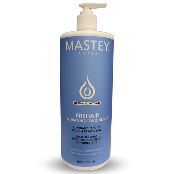 Mastey Paris Crema profesional para el cuidado del cabello sin sulfatos, lípidos y aminoácidos fortificados con antioxidantes que bloquean los rayos UV, 33 fl oz (acondicionador, 1 unidad)