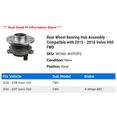 thumbnail image 2 of Rear Wheel Bearing Hub Assembly - Compatible with 2015 - 2018 Volvo V60 FWD 2016 2017, 2 of 2
