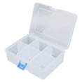 thumbnail image 4 of Caja de piezas transparente de 3 piezas, organizador de herramientas de hardware con rejilla extraíble y separada, estuche de almacenamiento de PP con 6 rejillas, 4 of 14