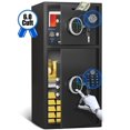 thumbnail image 1 of 6.0 Cuft Extra Large Home Safe Box Fireproof Waterproof, Fingerprint Safe, Home Security Safes Box with Adjustable Shelf & Deposit Slot, Money Safes with Backlit Keypad & Dual Alarm for Home Office, 1 of 14