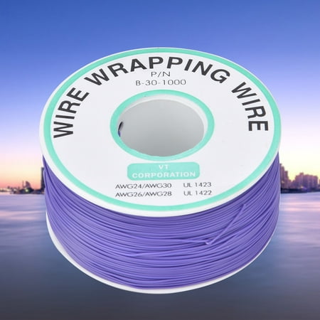 

ANGGREK Purple OK Wire Printed Circuit Board Repairing Tin Plated Copper Core 30AWG Wrapping Jumper Wire 300m Tin Plated Copper Wire Jumper Wire