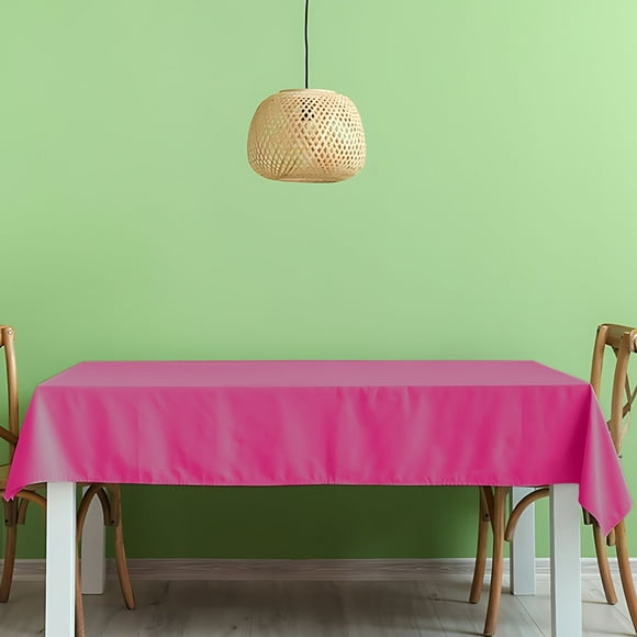 Birdeem Disposable Waterproof Tablecloth, Oil Proof Plastic Table Cover for Parties, Large Size Easy Clean Decorations and Events