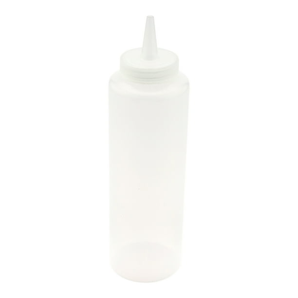 12 oz Clear Plastic Squeeze Bottle Precision Tip 2 1/4" x 2 1/4" x 8" 1 count box