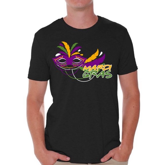 Mardi Gras T-Shirt for Men Festive Tees Carnival Mask Carnaval 2021 Men's Shirt New Orleans Party