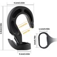 thumbnail image 3 of CLIO 50PCs Plastic Non-Slip Shock Cord Hooks, Elastic Bungee Rope Hooks for 1/4" 5/16" 3/8" Cord Rope, Black, 30pcs, 3 of 6