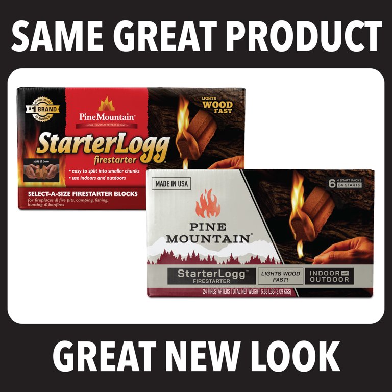 Pine Mountain Starterlogg Firestarter 24 Pack - Walmart.com