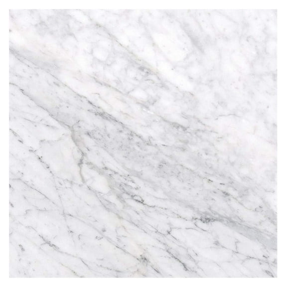 Carrara Marble Italian White Bianco 12x12 Marble Tile Honed Matte Finish (Unpolished-No Shiny Surface))