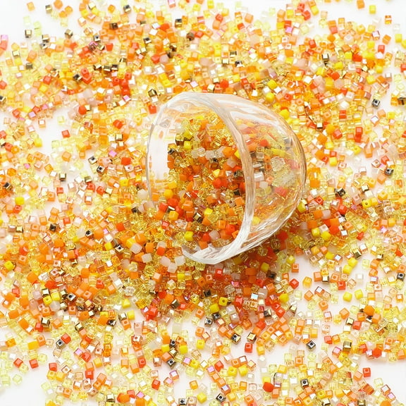 XmhyTop-A 100pcs 4mm Crystal Glass Beads Cube Shape Spacer Beads with Hole Craft Beads for Jewelry Making Making Necklace Bracelet Earring -Yellow