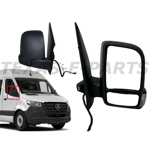 2019 2020 2021 2022 Compatible With Mercedes Benz Sprinter 1500 2500 3500 Front Door Power Side Rear View Mirror Heated Signal Right Passenger Side