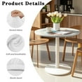 thumbnail image 5 of SEANATIVE 24 x 24 Inch Cocktail Table Cover Set of 4 Stretchable Round Highboy Tablecloths High Top Table Cloths with Elastic Edge for Parties, Starfish Sea Shell Coral Print Creamy White, 5 of 7