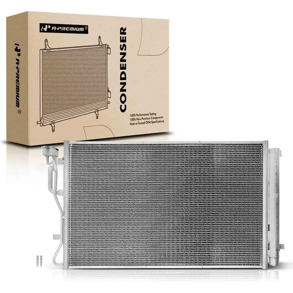 A-Premium Air Conditioning A/C Condenser Compatible with Hyundai Veloster 2019-2020 & Kia Soul 2020-2021, L4 2.0L, Replace# 30150, 97606J3190