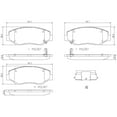 thumbnail image 2 of Brembo P28035N Premium NAO Ceramic OE Equivalent Pad, 2 of 4