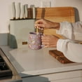 thumbnail image 5 of Thyme & Table 14.5 fl oz Purple Floral Stoneware Mug, Set of 2, 5 of 5