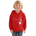 thumbnail image 2 of Little Girls Casual Long Sleeve Hoodies with Cartoon Puppy Fist Print Autumn Winter Trendy Fall Outfits Size 8-9T ,Gold, 2 of 3