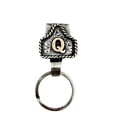 thumbnail image 2 of Cowboy Letter Keychain, Handmade Cow Tag Belt Key Holder Metal A-Z Initial Western Cowboy Keychain for Pocket or Belt, 2 of 4