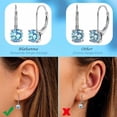 thumbnail image 5 of CFIOZYOS Earrings,1.0ct-2.0ct D Color Brilliant Round Cut Lab Created Diamond Earrings 18K White Gold Plated Sterling Silver Dangle Earrings Moissanite Leverback Drop Earrings, 5 of 12