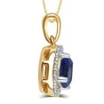 thumbnail image 2 of Blue and White Sapphire Birthstone Pendant in Sterling Silver, 2 of 3