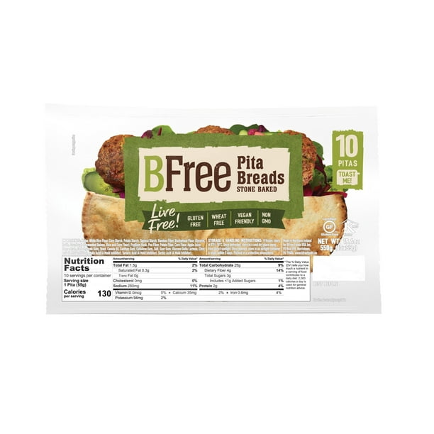 BFree Gluten Free Pita Bread, 10 Count (19.4 Ounce Total) - Walmart.com