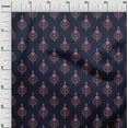 thumbnail image 2 of oneOone Cotton Poplin Fabric Leaves & Floral Block Printed Craft Fabric BTY 56 Inch Wide, 2 of 4