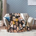 thumbnail image 5 of Sebastian Stan Blanket Soft and Warm Lightweight Fluffy Throws Blankets Rug Carpet Gift for Beach Yoga Bedroom Living Room Decoration Sofa Camping Trip Dorm Decor All Season, 5 of 6