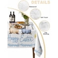 thumbnail image 2 of Happy Easter Table Cloth, Waterproof Tablecloth for Rectangle Tables, Watercolor Floral Gnomes Eggs Basket Spring Reusable Washable Fabric Table Cover for Restaurant Kitchen Dining Tables 60"x120", 2 of 9